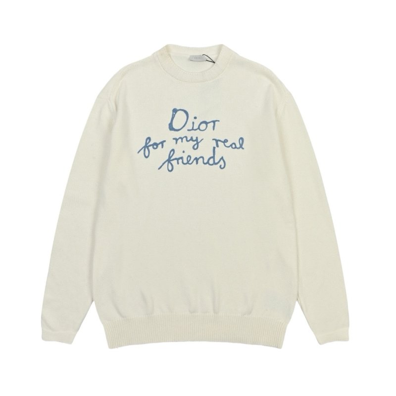 Dior Cream Knit Sweater 'For My Dear Friends' Print view
