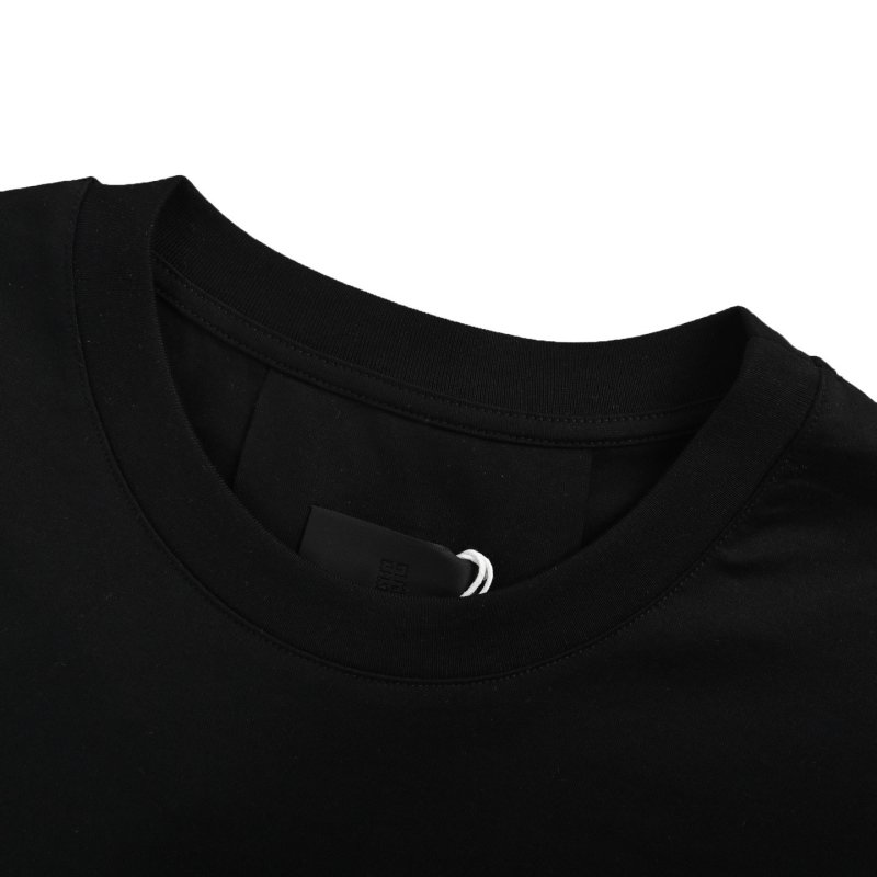 Black Short Sleeve T-Shirt with Red Graphic Print view