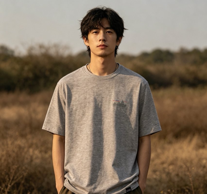 Oversized Heather Grey Premium Short Sleeve T-Shirt view