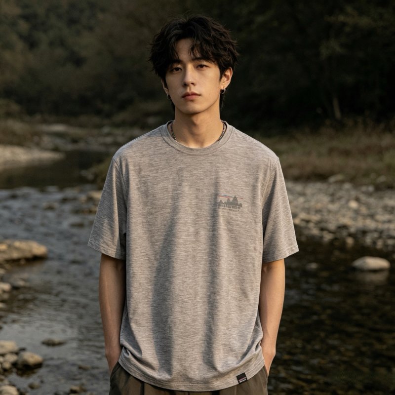 Oversized Heather Grey Premium Short Sleeve T-Shirt view