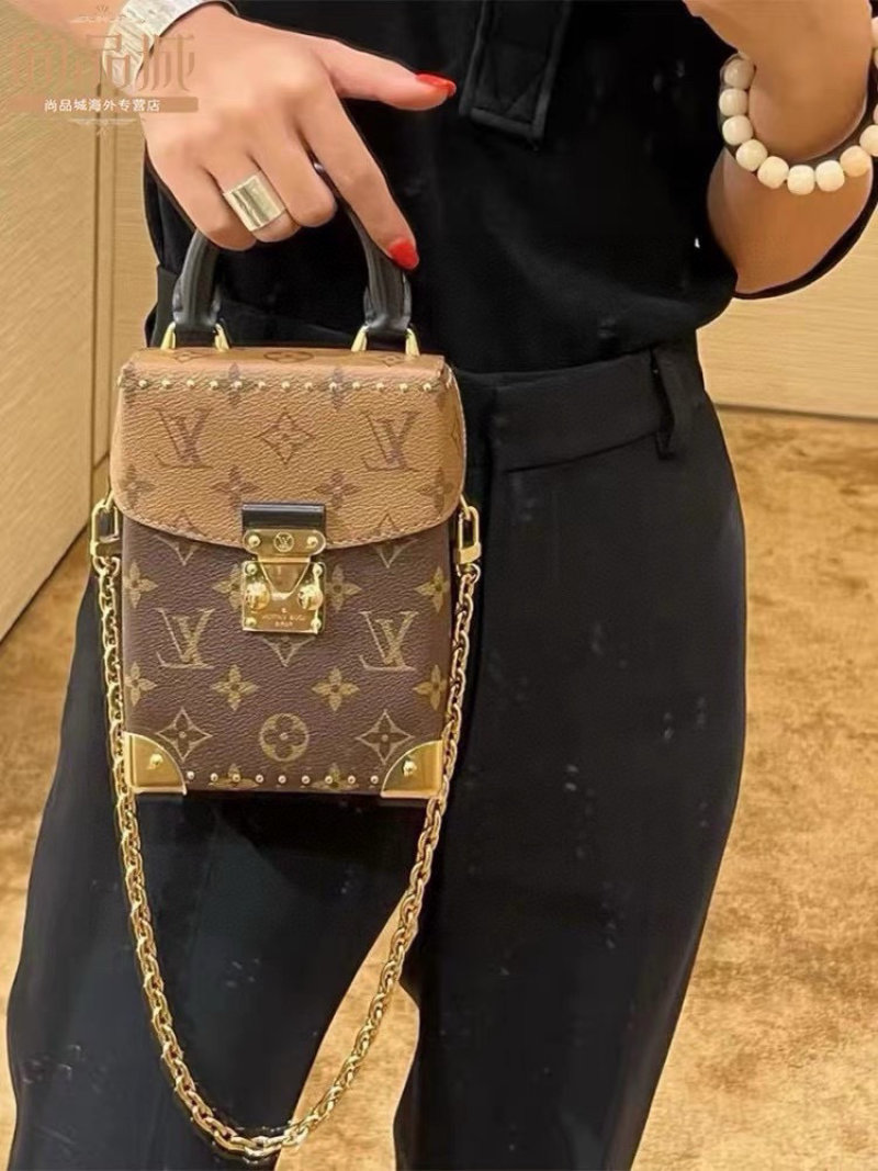 Louis Vuitton Monogram Studded Camera Box Bag Brown view