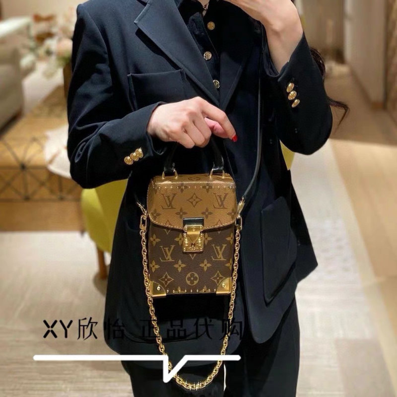Louis Vuitton Monogram Studded Camera Box Bag Brown view