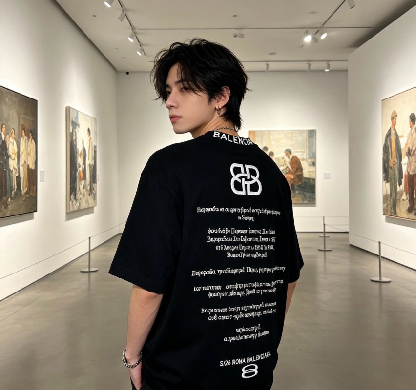 Essentials Black Logo T-Shirt view