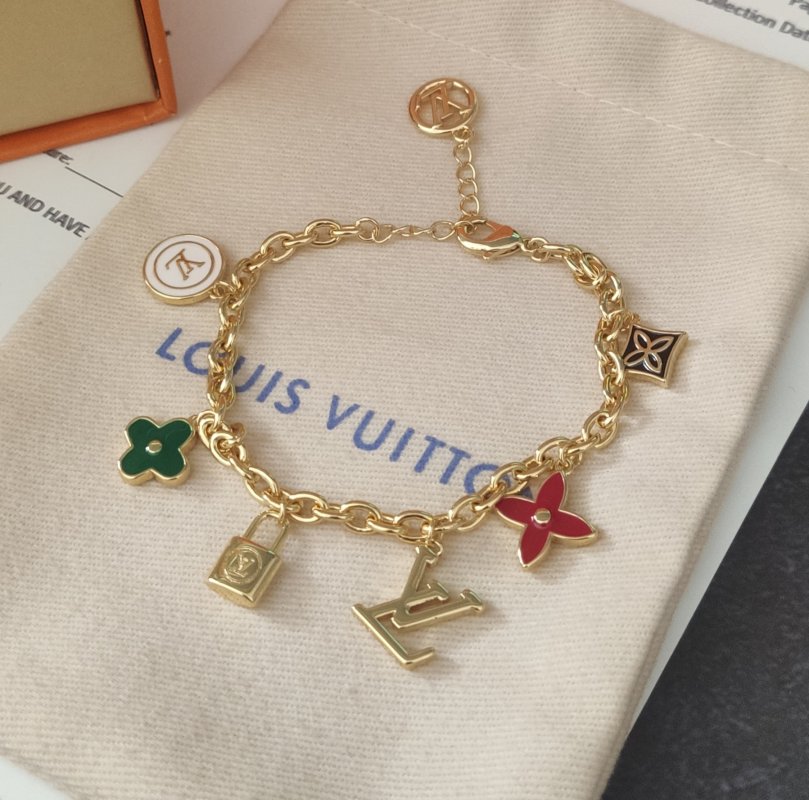 Louis Vuitton Multi-Element Charm Bracelet Gold