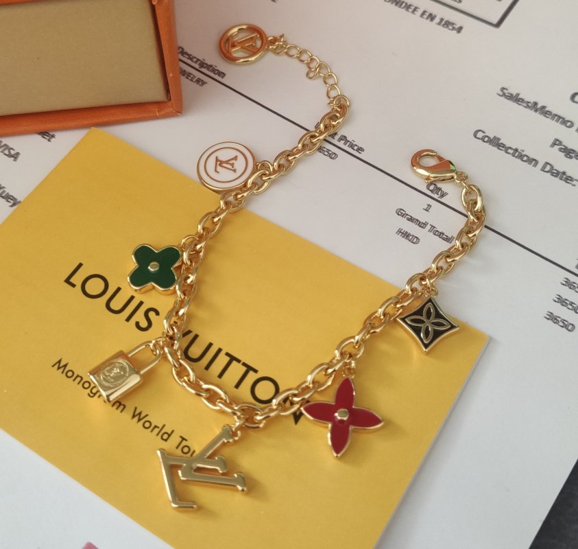 Louis Vuitton Multi-Element Charm Bracelet Gold view