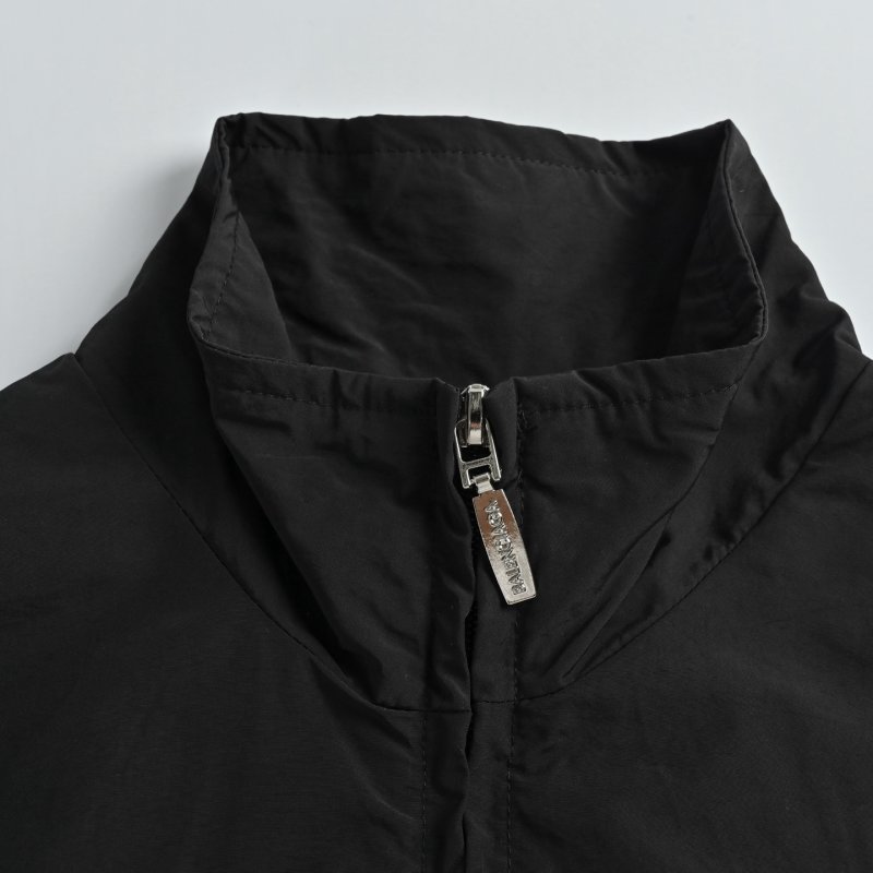 Stone Island Black Nylon Puffer Jacket with Metallic Sleeve Patch view
