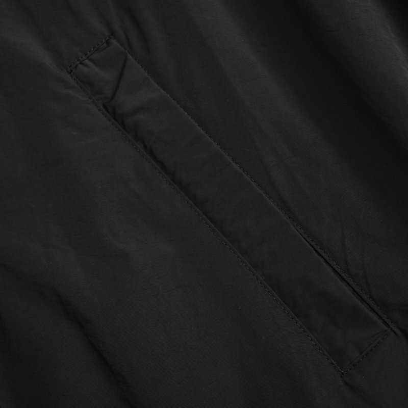 Stone Island Black Nylon Puffer Jacket with Metallic Sleeve Patch view