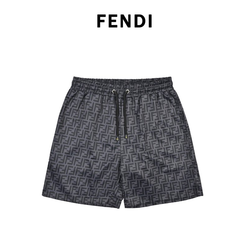 Fendi Navy Monogram Shorts
