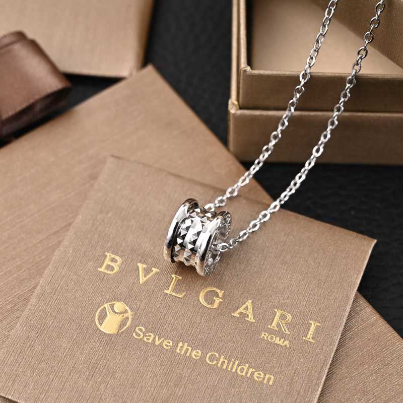 Bulgari B.Zero1 Studded Pendant Silver Necklace view