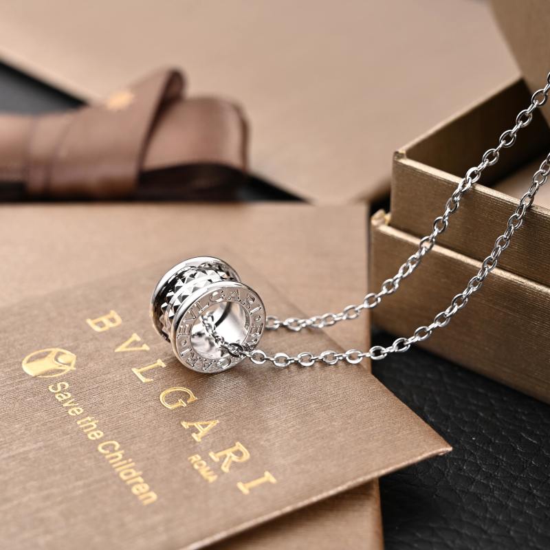 Bulgari B.Zero1 Studded Pendant Silver Necklace view