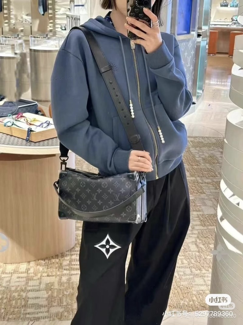 Black Quilted Shoulder Bag with Silver Hardware view
