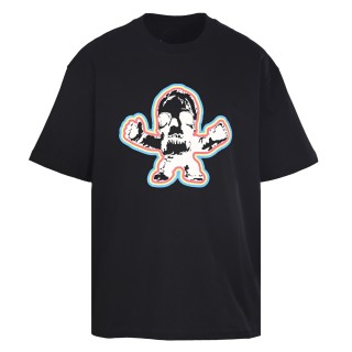 Chrome Hearts Colored Skull Graphic Short Sleeve T-Shirt Black