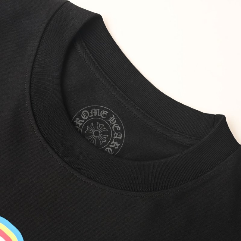 Black Graphic Skull T-Shirt with Colorful Outline view