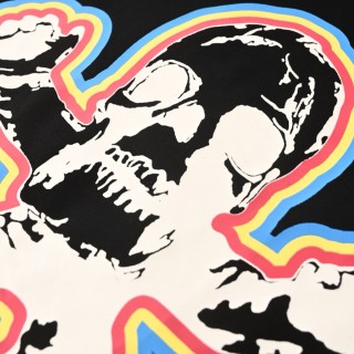 Chrome Hearts Colored Skull Graphic Short Sleeve T-Shirt Black view 5