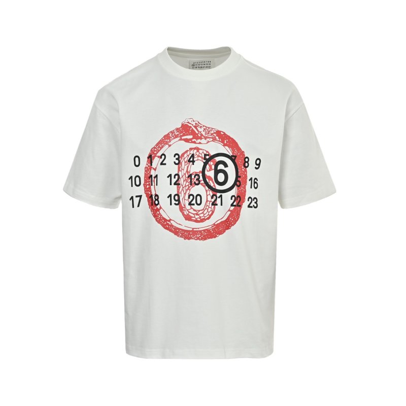 White Red Graphic Logo Short Sleeve T-Shirt view
