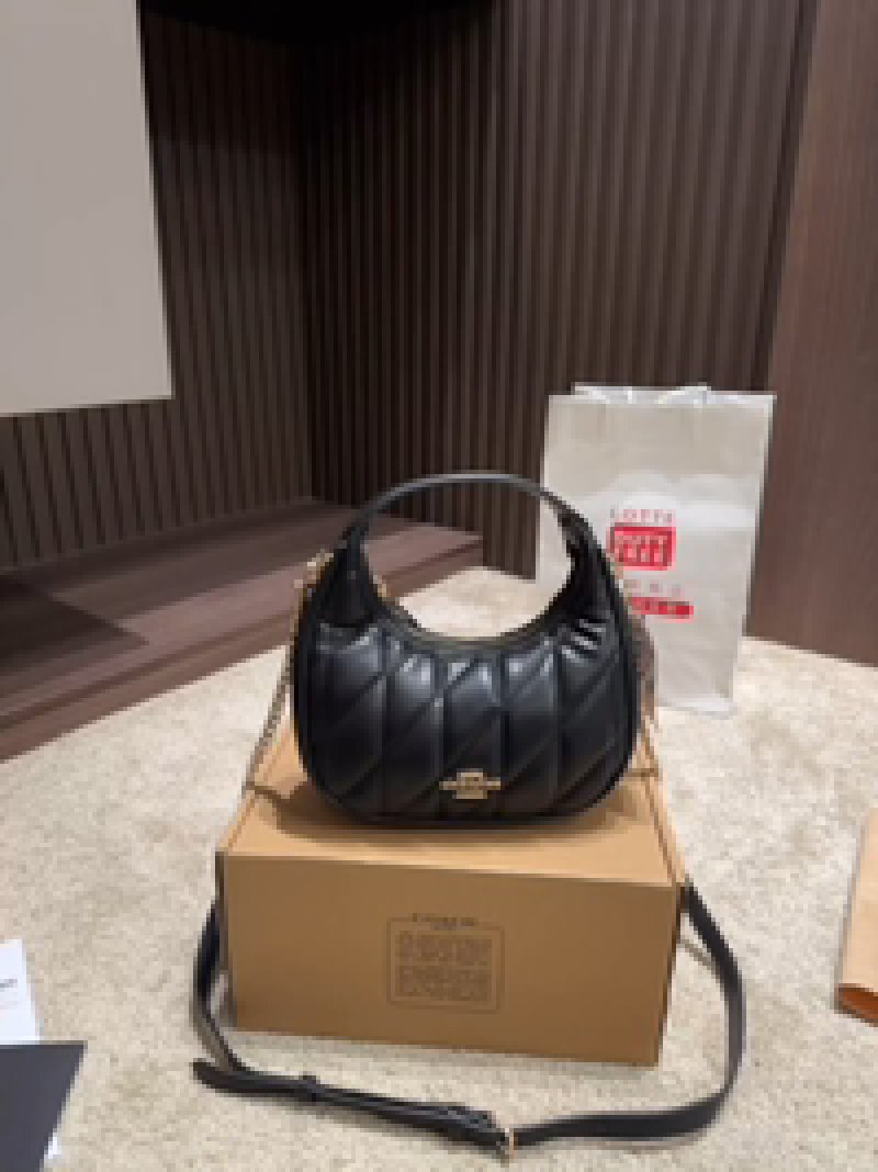 Miu Miu Black Quilted Hobo Shoulder Bag
