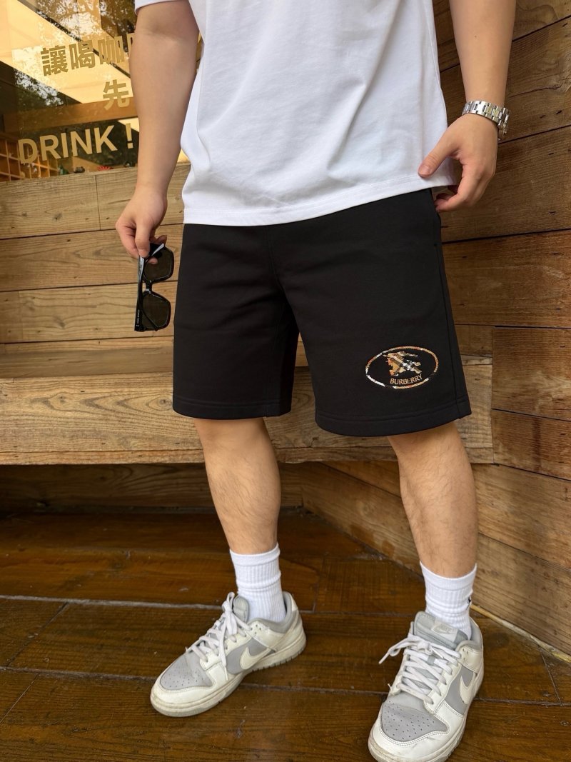 Black Casual Shorts with Embroidered Detail view