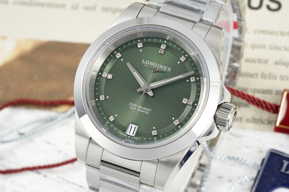 Longines Conquest Green Dial 34mm Automatic Watch