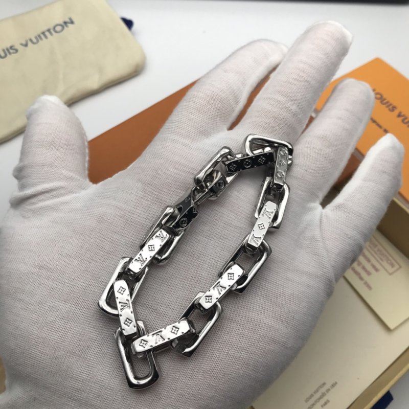 Louis Vuitton Monogram Silver Chain Bracelet view
