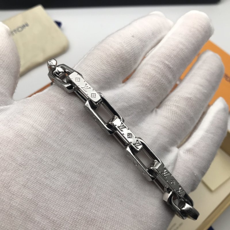Louis Vuitton Monogram Silver Chain Bracelet view