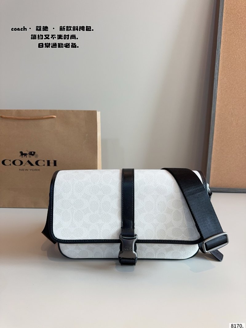 Coach Track Camera Bag White & Black