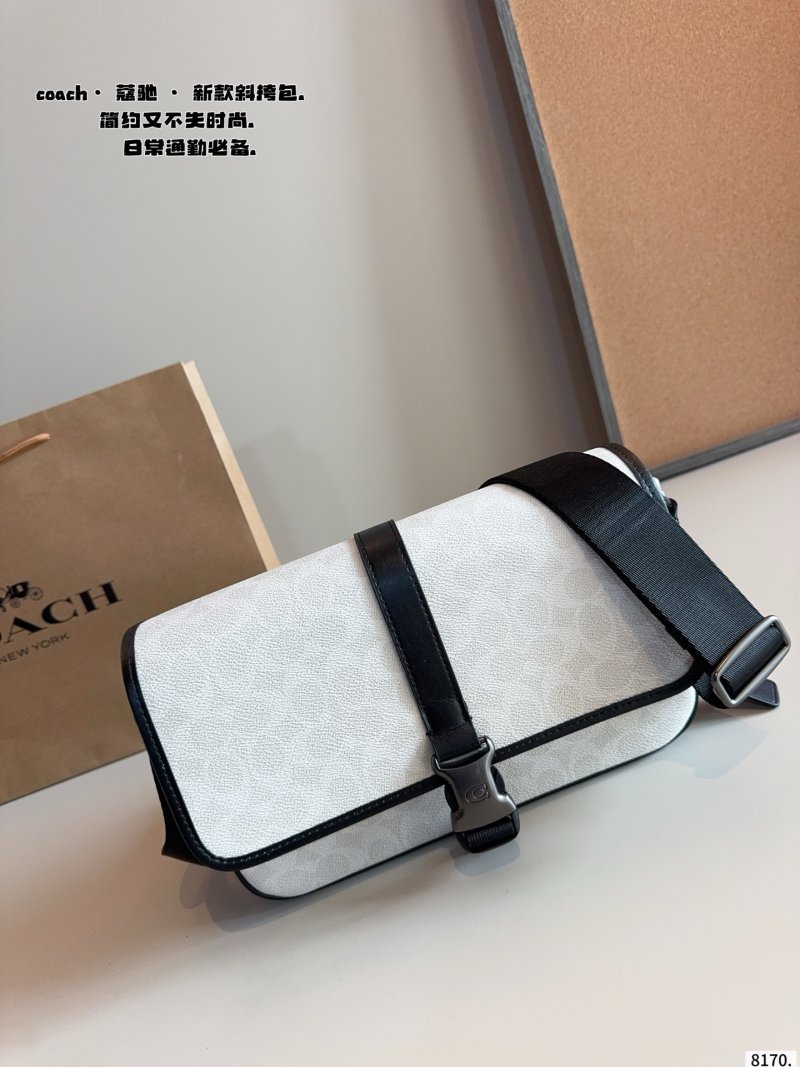Coach Track Camera Bag White & Black view