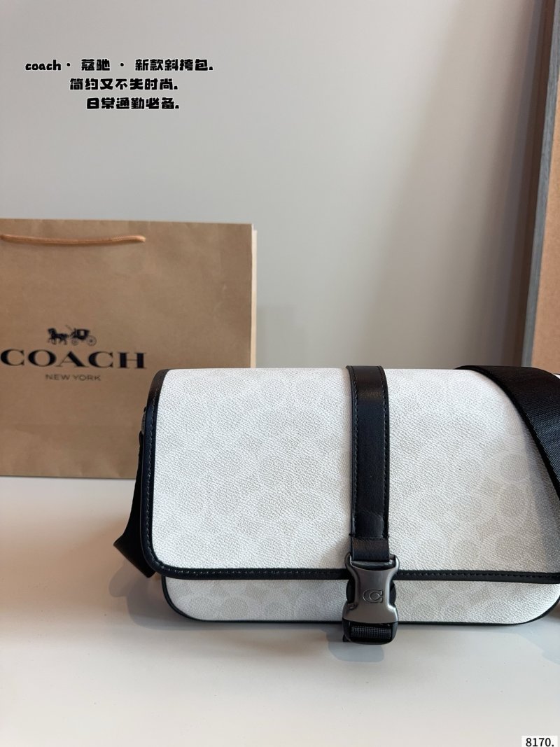 Coach Track Camera Bag White & Black view