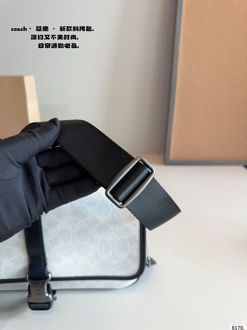 Coach Track Camera Bag White & Black view