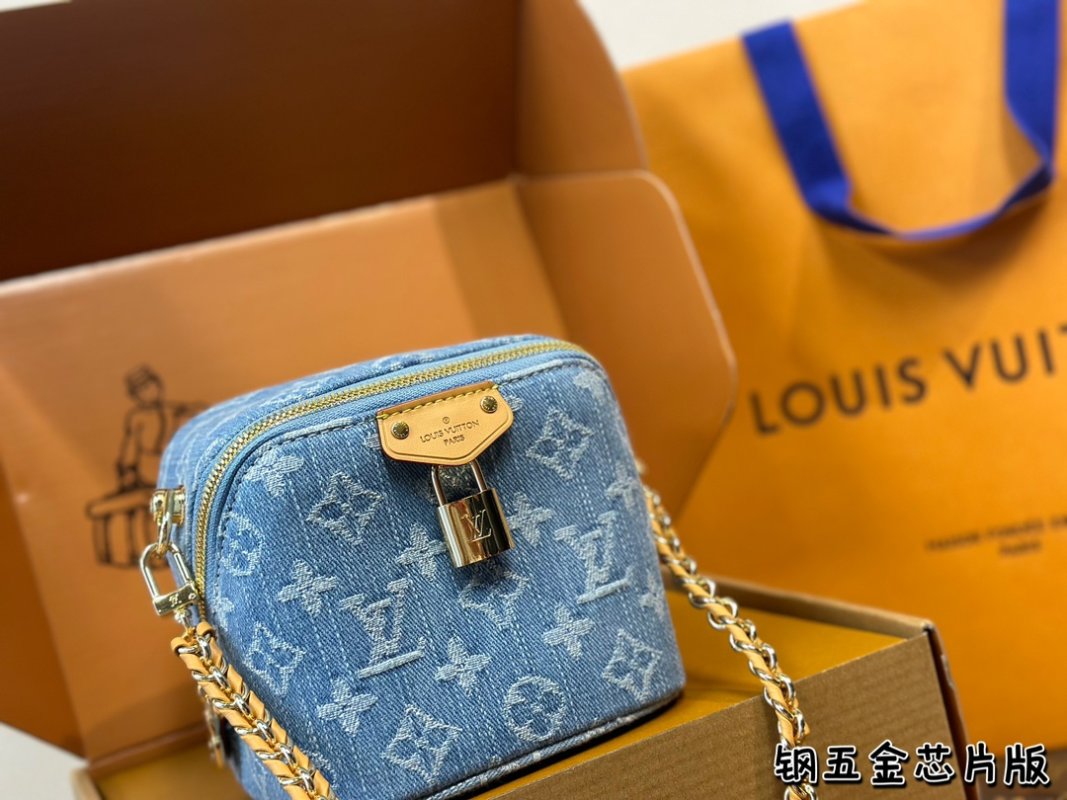 Louis Vuitton Monogram Denim Blue Crossbody Bag 13cm view