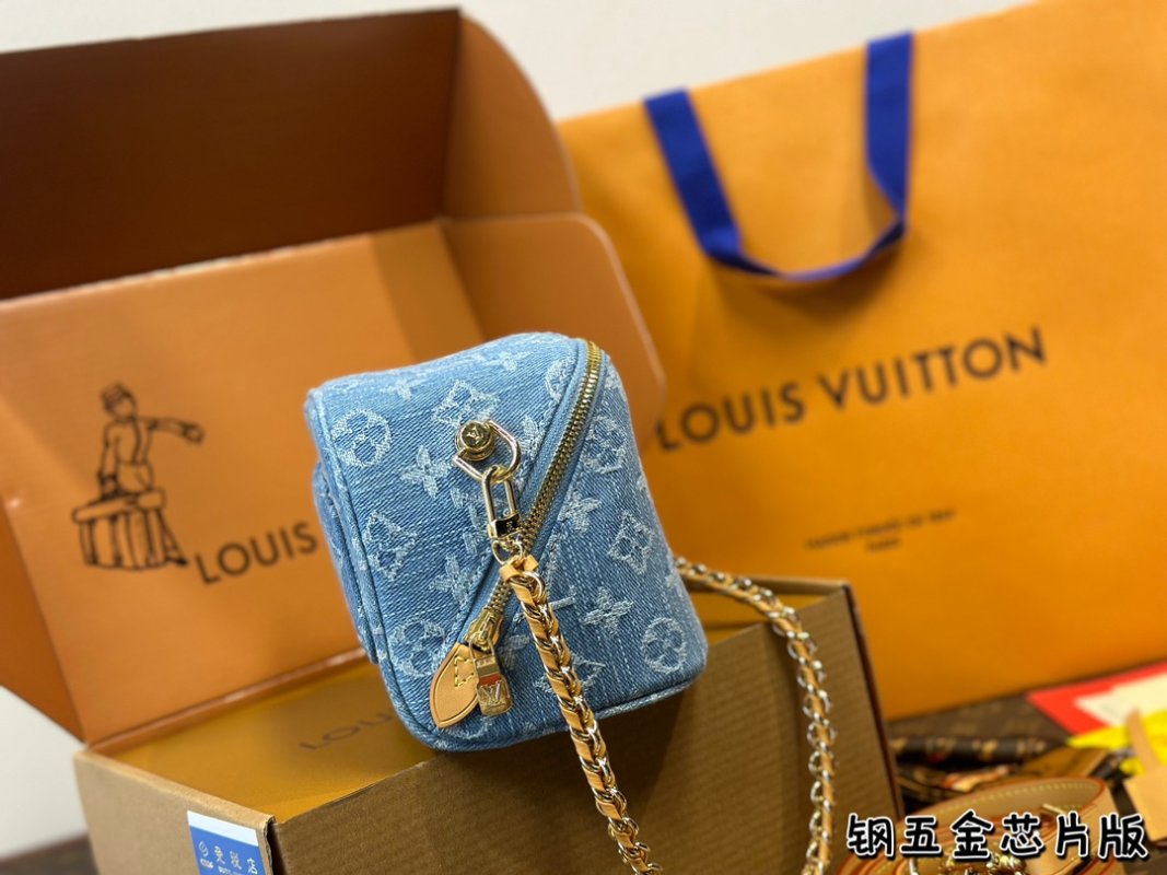 Louis Vuitton Monogram Denim Blue Crossbody Bag 13cm view