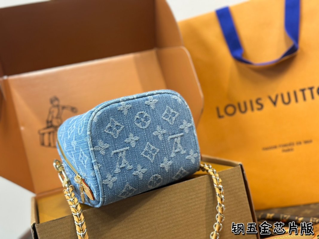 Louis Vuitton Monogram Denim Blue Crossbody Bag 13cm view