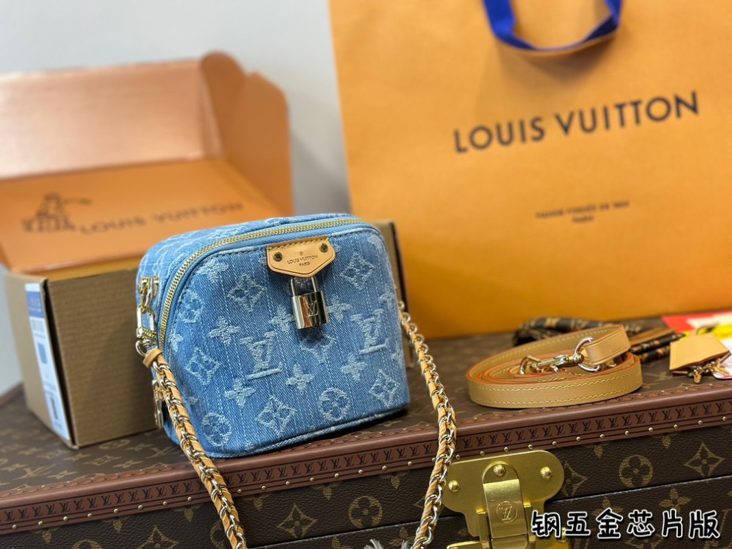 Louis Vuitton Monogram Denim Blue Crossbody Bag 13cm view