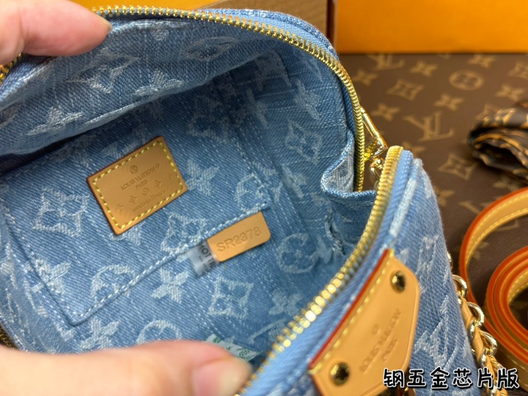 Louis Vuitton Monogram Denim Blue Crossbody Bag 13cm view