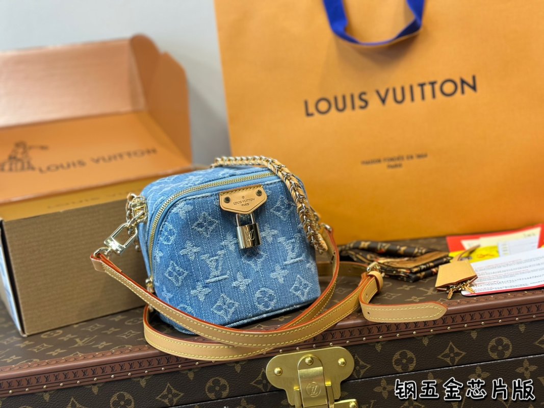 Louis Vuitton Monogram Denim Blue Crossbody Bag 13cm view