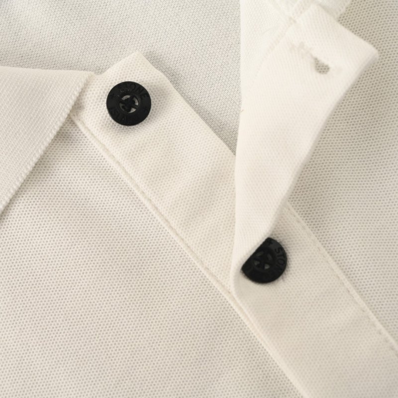 Stone Island White Short Sleeve Polo Shirt view