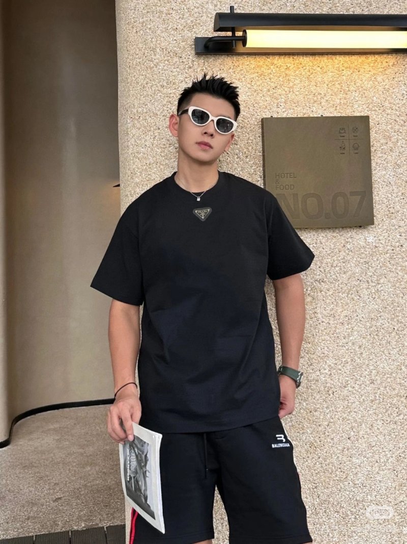 Prada Black Logo T-Shirt view
