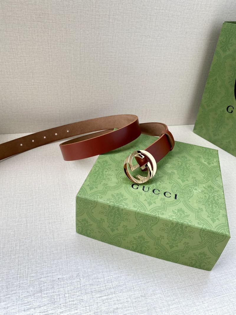 Gucci Double G Buckle Leather Belt - Brown view