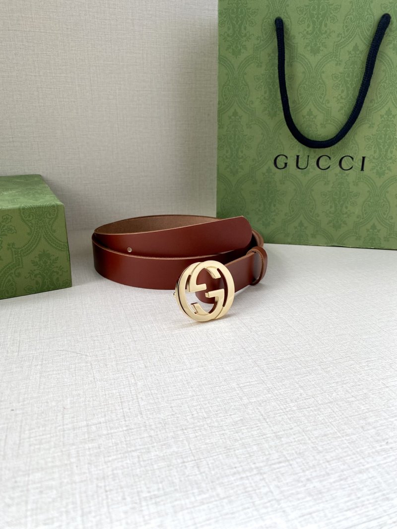 Gucci Double G Buckle Leather Belt - Brown view