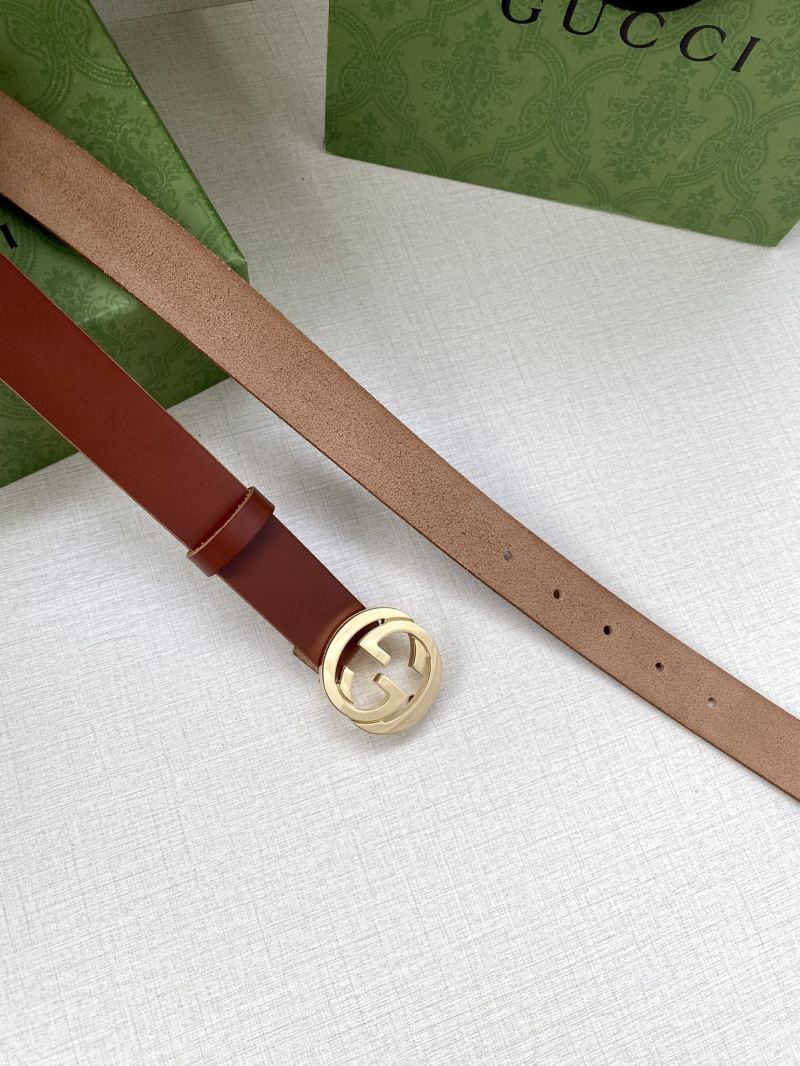Gucci Double G Buckle Leather Belt - Brown view