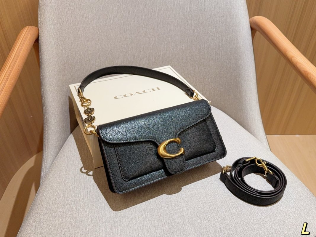Coach Tabby Black Leather Shoulder Bag