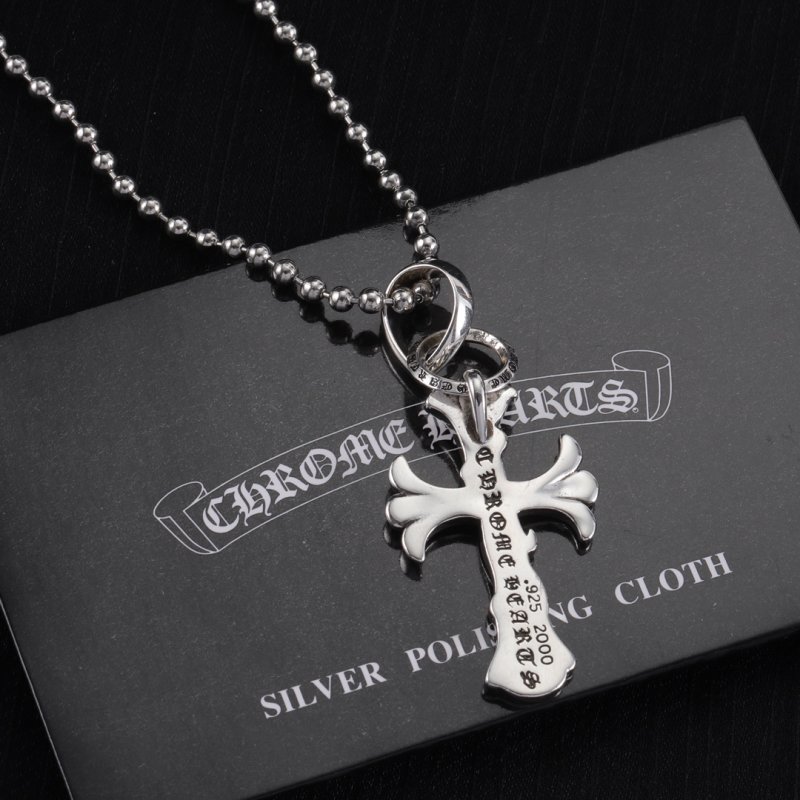 Chrome Hearts Silver Gothic Cross Pendant Necklace view