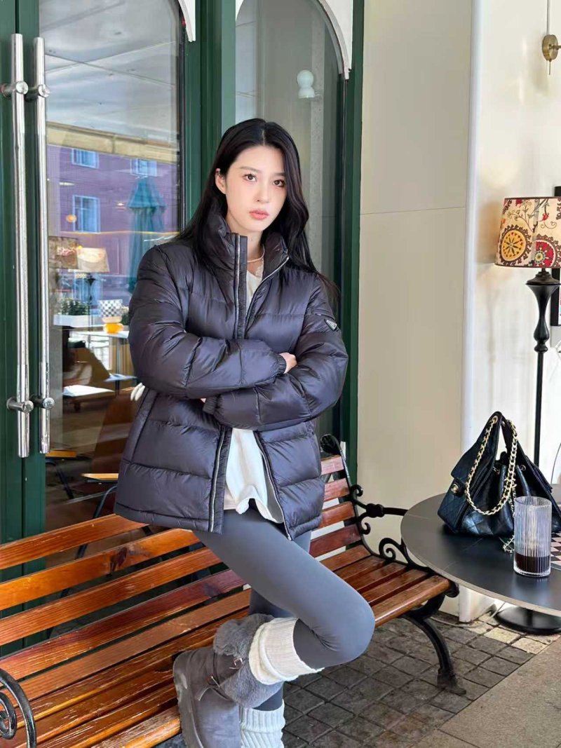 Prada Black Nylon Puffer Down Jacket view