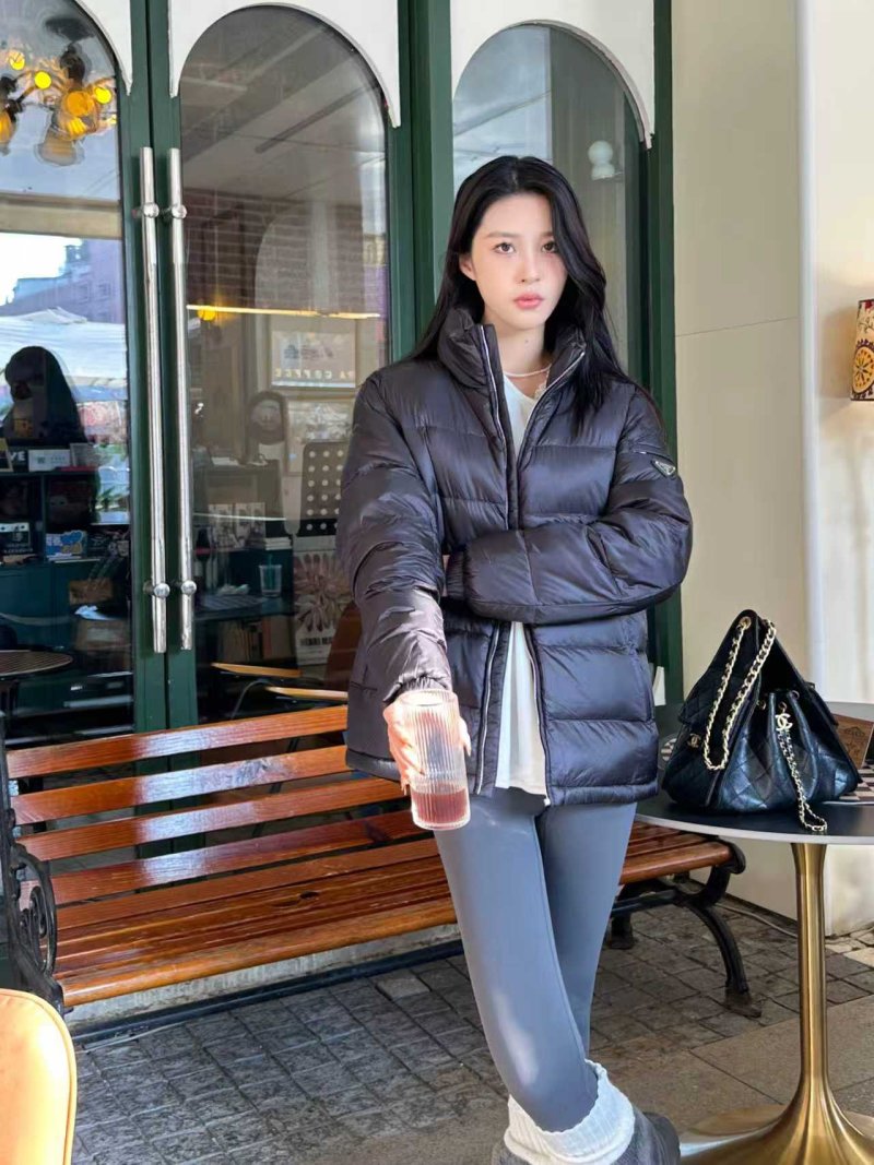 Prada Black Nylon Puffer Down Jacket view