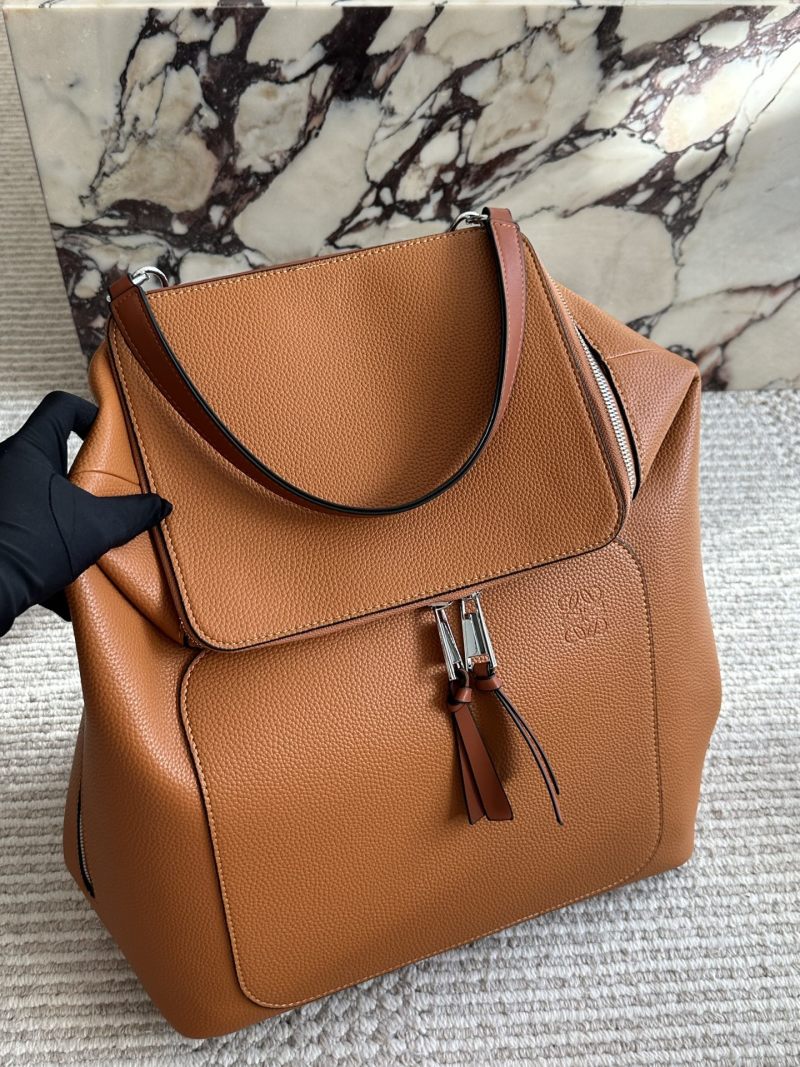 Loewe Goya Small Backpack Tan Leather