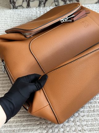 Loewe Goya Small Backpack Tan Leather view 4