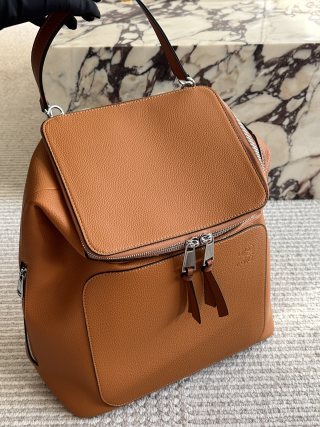 Loewe Goya Small Backpack Tan Leather view 6
