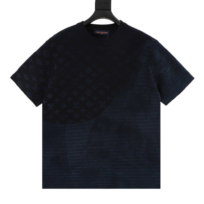 Louis Vuitton Monogram Navy Short Sleeve T-Shirt view