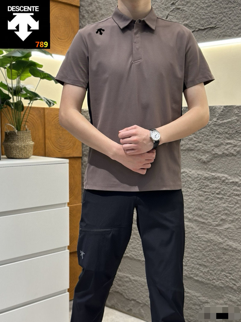 Descente Piqué Polo Shirt – Slate Blue view