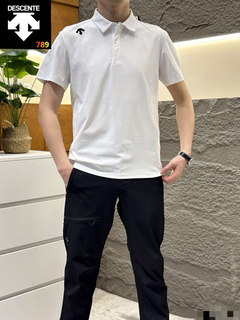 Descente Piqué Polo Shirt – Slate Blue view