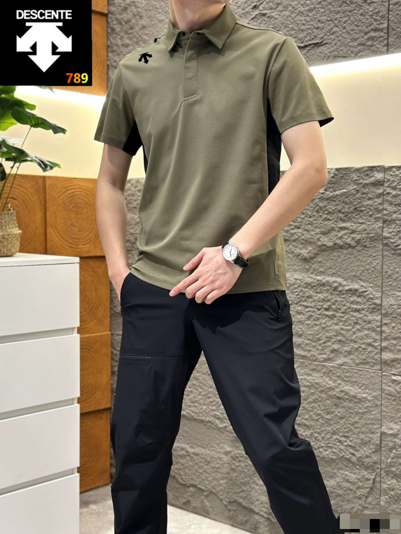 Descente Piqué Polo Shirt – Slate Blue view